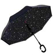 Parasole - Parasol odwrócony "Revers" - srebrne gwiazdki - miniaturka - grafika 1