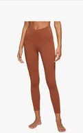 Legginsy - Damskie legginsy Sportowe brązowe Nike Yoga Dri-Fit DM7023-246 r. XS - miniaturka - grafika 1