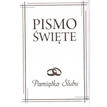 Pismo Święte w etui białe Pamiątka Ślubu - Religia i religioznawstwo - miniaturka - grafika 1