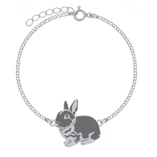 Królik Rex karzełek Bransoletka srebro - MEJK Jewellery - Biżuteria dla dzieci - miniaturka - grafika 1