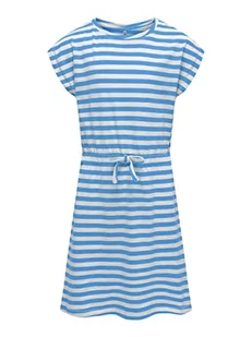 ONLY Dziewczęca Konmay S/S Dress Noos JRS sukienka z dżerseju, Prowansja/Stripes:Cloud Dancer, 146/152 cm - Sukienki - miniaturka - grafika 1