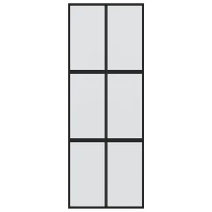 Drzwi przesuwne, czarne, 90x205 cm, szkło hartowane, aluminium 8721012120426 - Drzwi wewnętrzne - miniaturka - grafika 5