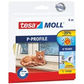 Akcesoria do okien - Tesa Uszczelka samoprzylepna do okien pcv P 6m - miniaturka - grafika 1