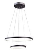Lampy sufitowe - Candellux LAMPA wisząca LUNE 32-64745 futurystyczna OPRAWA zwis LED 40W pierścienie rings czarne 32-64745 - miniaturka - grafika 1