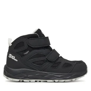 Sneakersy Jack Wolfskin Woodland 2 Texapore Mid Vc A64865 Czarny - Buty dla chłopców - miniaturka - grafika 1