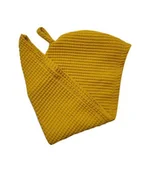 Ręczniki - Wild Nature, Turban bawełniany, ręcznik do włosów uniwersalny, żółty - miniaturka - grafika 1