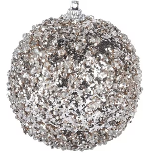 Home Styling Collection Bombka choinkowa z koralikami 8 cm kolor szampański ABJ404030 - Bombki - miniaturka - grafika 1
