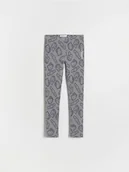 Spodnie i spodenki dla dziewczynek - Reserved - Prążkowane legginsy Hello Kitty - ciemnoszary - miniaturka - grafika 1