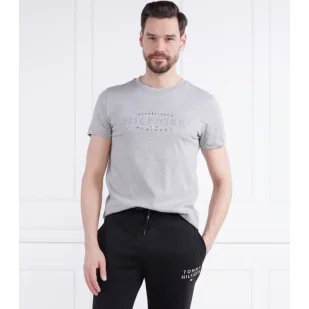 Tommy Hilfiger T-shirt HILFIGER CURVE LOGO TEE | Slim Fit - Koszulki męskie - miniaturka - grafika 1