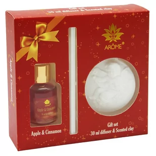 Arome Zestaw prezentowy dyfuzor 30 ml i glinka zapachowa, Apple and Cinnamon - Odświeżacze powietrza - miniaturka - grafika 1