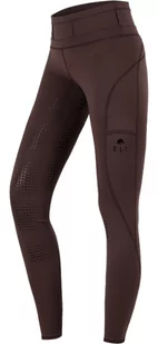 Waldhausen Legginsy jeździeckie damskie z wysokim stanem HANNA ELT - maroon - Bryczesy - miniaturka - grafika 1