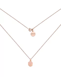 Naszyjnik z różowego złota z bryłą geometryczną - Naszyjniki - miniaturka - grafika 1