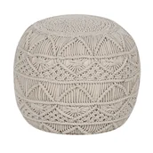 Taborety i hokery - Beliani Puf 40 x 40 cm beżowy KAYSERI - miniaturka - grafika 1