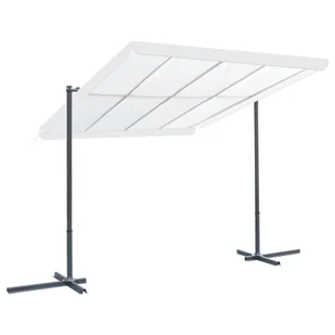 vidaXL Altana z przechylanym i suwanym dachem, 350x250x225 cm, kremowa - Pozostałe meble ogrodowe - miniaturka - grafika 14