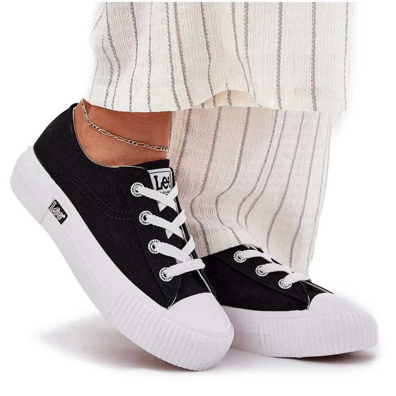 Trampki Damskie Na Platformie LEE ISLA C WOMEN LOW 50261002.25Y Czarne 37