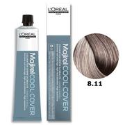 Farby do włosów i szampony koloryzujące - Loreal MAJIREL COOL COVER 811 Jasny Blond Popielato Głęboki 50 ml - miniaturka - grafika 1