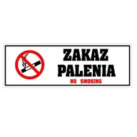 Tablice BHP - Tablica PVC 290x115 Zakaz palenia - miniaturka - grafika 1