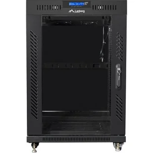 Lanberg Szafa SZAFA INSTALACYJNA RACK STOJĄCA 19&quot 15U 600X800 CZARNA DRZWI SZKLANE LCD FLAT PACK FF01-6815-12BL - Szafy rack - miniaturka - grafika 1