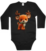 Body dla niemowląt - Body dziecięce Słodki Mały Jelonek Jeleń Zima Śnieg Święta 98/104 - miniaturka - grafika 1