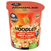 Szybkie dania obiadowe - Carrefour Sensation Danie instant z makaronem o smaku przyprawy curry i wołowiny 62 g - miniaturka - grafika 1