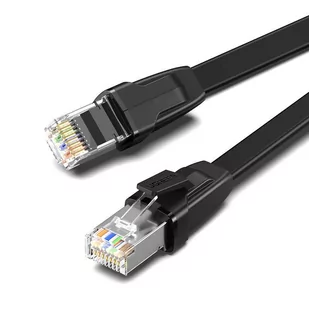 Ugreen UGREEN NW134 Płaski kabel sieciowy z metalowymi wtyczkami Ethernet RJ45 Cat.8 U/FTP 2m czarny 70672 - Kable miedziane - miniaturka - grafika 2