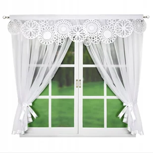 Firana Panel Kastylia 400x155 WOAL Ażur - Firany - miniaturka - grafika 1