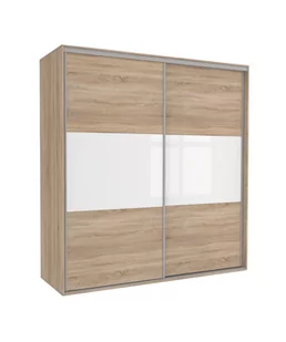 Szafa Tivoli 125X210 S/4Ds/2Bp Dąb Sonoma / Biały Połysk - Szafy - miniaturka - grafika 1