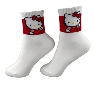Skarpetki Bawełniane Białe Hello Kitty Damskie 36-40 - Skarpetki damskie - miniaturka - grafika 1