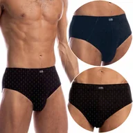 Majtki męskie - Slipy męskie 100% BAWEŁNA 3-PAK dopasowane majtki LAMA 110/21 - 4XL - miniaturka - grafika 1