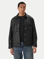 Kurtki męskie - Calvin Klein Jeans Kurtka z imitacji skóry LV04RE404G Czarny Regular Fit - miniaturka - grafika 1