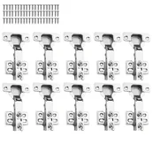 Inne - TEMU 10 szt. Boczki do Szafek z Mechanizmem Soft Close, Wykończenie Polerowane, Nowoczesny Styl, Pełne Pokrycie Boczki z Śrubami do Drzwi i Szafek, - miniaturka - grafika 1