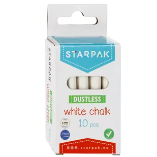 Starpak Kreda szkolna biała 10 szt. - Przybory szkolne - miniaturka - grafika 1