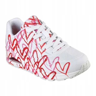 Buty damskie Skechers JGoldcrown Uno Spread The Love white/red/pink 37 Eu - Buty sportowe damskie - miniaturka - grafika 1