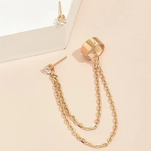 Nausznica z łańcuszkiem - Kolczyki - miniaturka - grafika 1