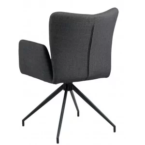 Krzesło Laura z podłokietnikami szary     ciemny - Krzesła - miniaturka - grafika 1