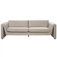 Sofy i kanapy - Sofa welurowa beżowoszara MAUNU - miniaturka - grafika 1