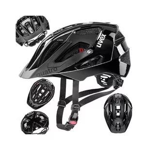 UVEX Quatro Helmet, all black 52-57cm 2021 Kaski MTB S4107753015 - Kaski rowerowe - miniaturka - grafika 1