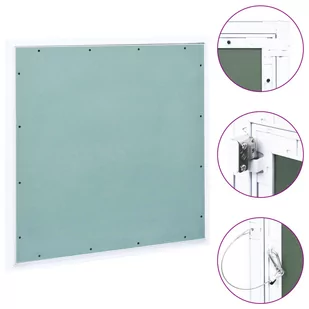 shumee Panel rewizyjny z aluminiową ramą i płytą gipsową 500x500 mm - Inne akcesoria dekarskie - miniaturka - grafika 1