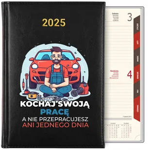 KALENDARZ DZIENNY TERMINARZ PLANER A5 2025 PREZENTY DLA MECHANIKÓW WZORY - Notesy i bloczki - miniaturka - grafika 1