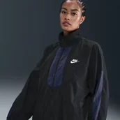 Kurtki damskie - Damska kurtka okroju oversize Nike Windrunner - Czerń - miniaturka - grafika 1