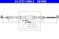 Linki hamulca postojowego - ATE LINKA HAMULCA 24.3727-1090.2 RENAULT MODUS 1.5DCI 90 10 - miniaturka - grafika 1