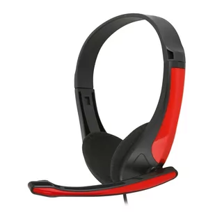 FREESTYLE HI-FI STEREO + MIC  RED [43088] TE - Słuchawki - miniaturka - grafika 1