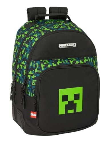MINECRAFT TNT Plecak szkolny dla dzieci, idealny dla dzieci w różnym wieku, wygodny i wszechstronny, jakość i wytrzymałość, 32 x 15 x 42 cm, Biały, M, Casual