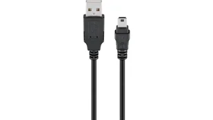 Kabel USB Goobay USB-A - miniUSB 1 m Czarny (JAB-3914316) - Kable USB - miniaturka - grafika 1