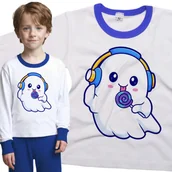 Piżamy dla dziewczynek - Piżama dziecięca Duszek W Słuchawkach Z Lizakiem Halloween 98/104 - VoloDonum - miniaturka - grafika 1