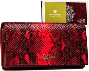 Peterson Duży portfel damski z podwójną sekcją na bilon Peterson NoSize - Portfele - miniaturka - grafika 1
