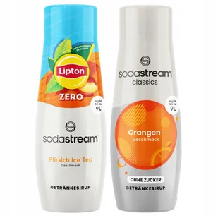 2x Syrop SodaStream Lipton Ice Tea Peach Zero Bez Cukru + Pomarańcza Zero - Syropy i koncentraty owocowe - miniaturka - grafika 1
