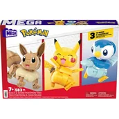 Klocki - Klocki plastikowe MEGA Pokemon Trio Pokemonów HNT94 - miniaturka - grafika 1