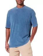 Koszulki męskie - Koton Męski T-shirt z krótkim rękawem z okrągłym dekoltem, Granatowy (716), S - miniaturka - grafika 1