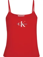Koszulki i topy damskie - Calvin Klein Top w kolorze czerwonym - miniaturka - grafika 1